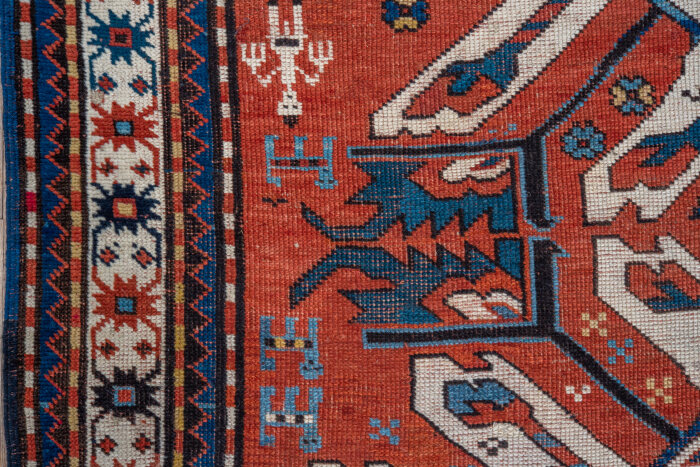 Antique kazak, eagle Rug - # 55420