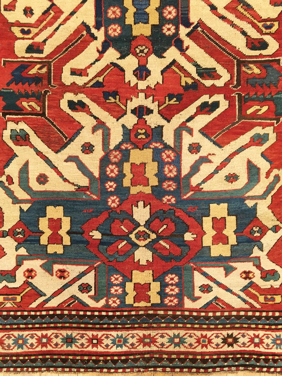 Antique kazak, eagle Rug - # 57249