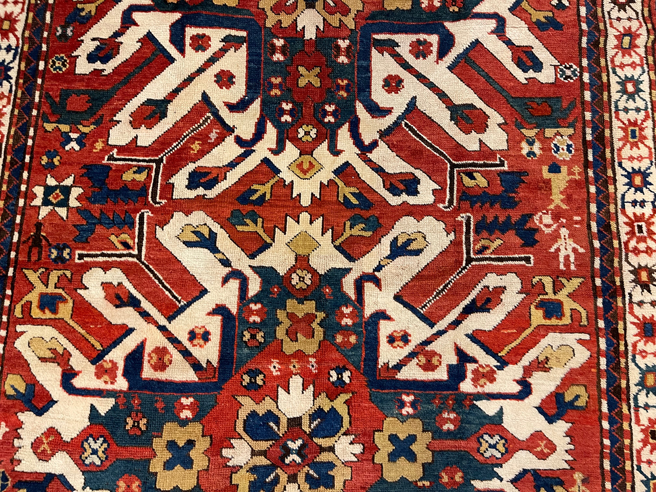 Antique kazak, eagle Rug - # 57250