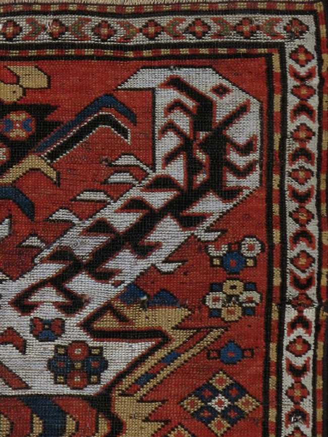 Antique kazak, eagle Rug - # 6646