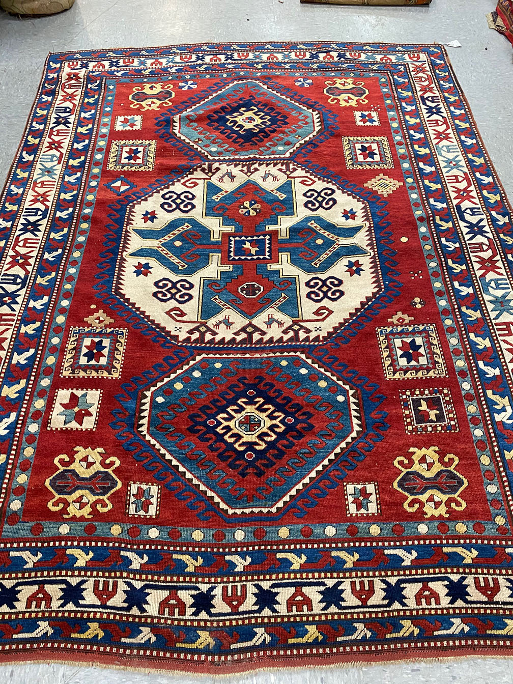 Antique kazak, lori pambak Rug - # 9980