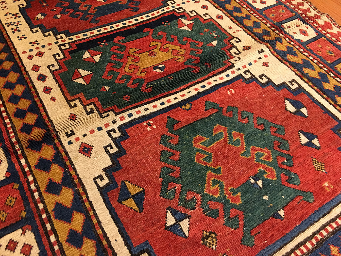Antique kazak, moghan Rug - # 52548