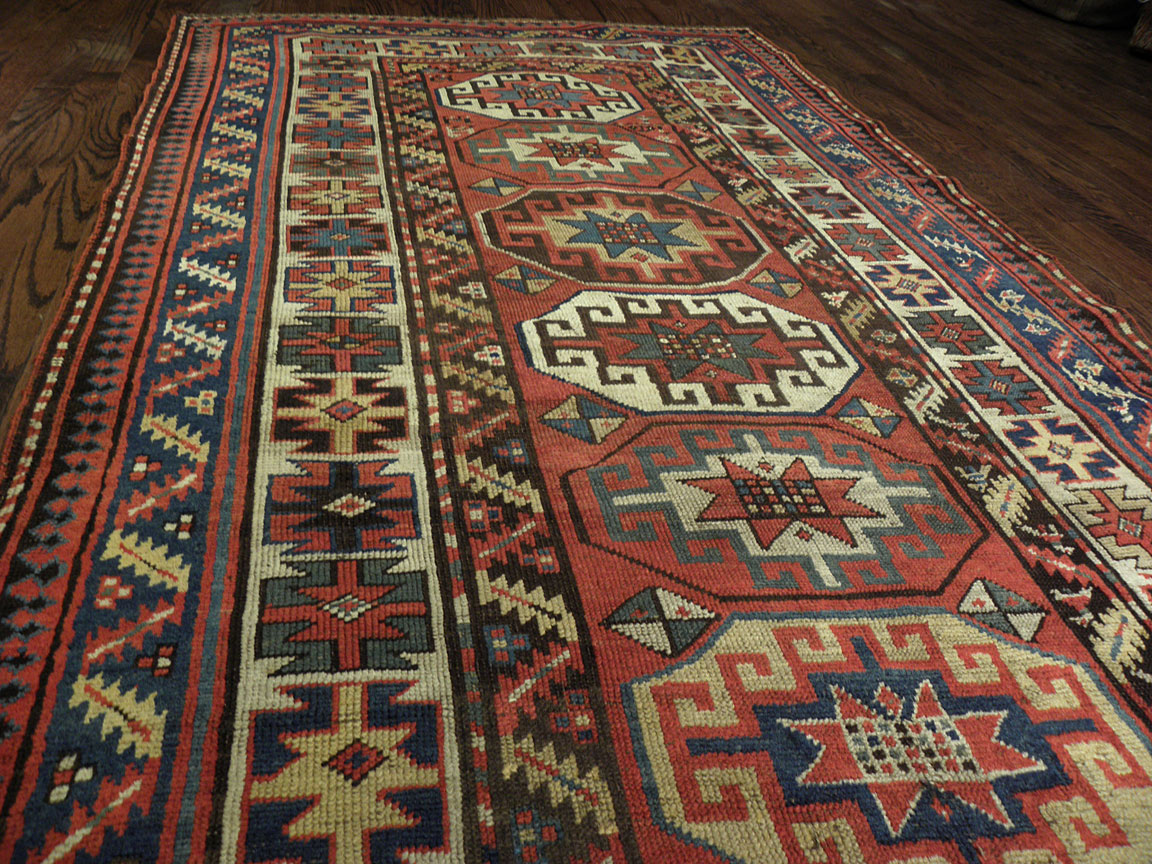 Antique kazak, moghan Rug - # 8473