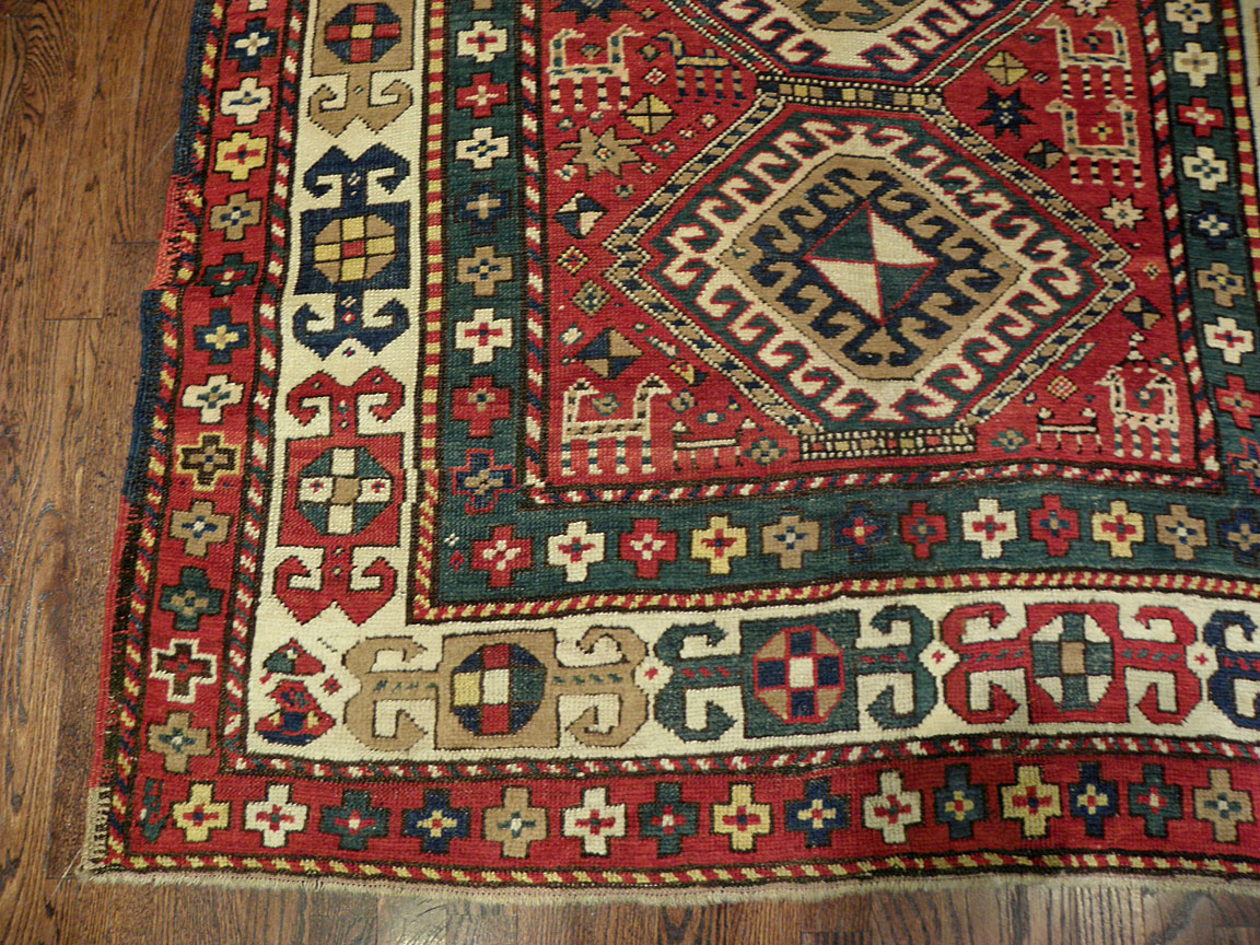Antique kazak Rug - # 25007