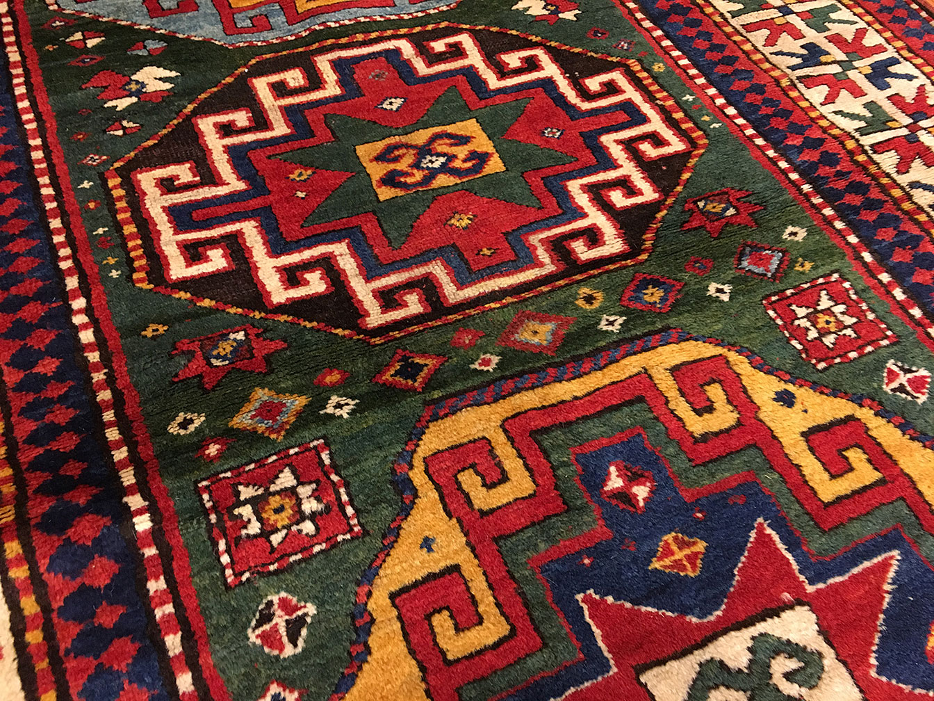 Antique kazak Rug - # 52549