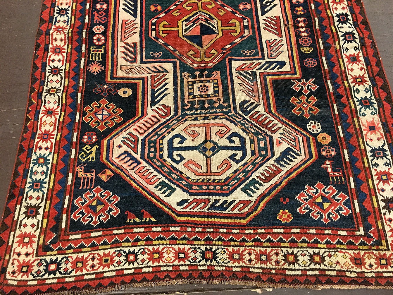 Antique kazak Rug - # 534330