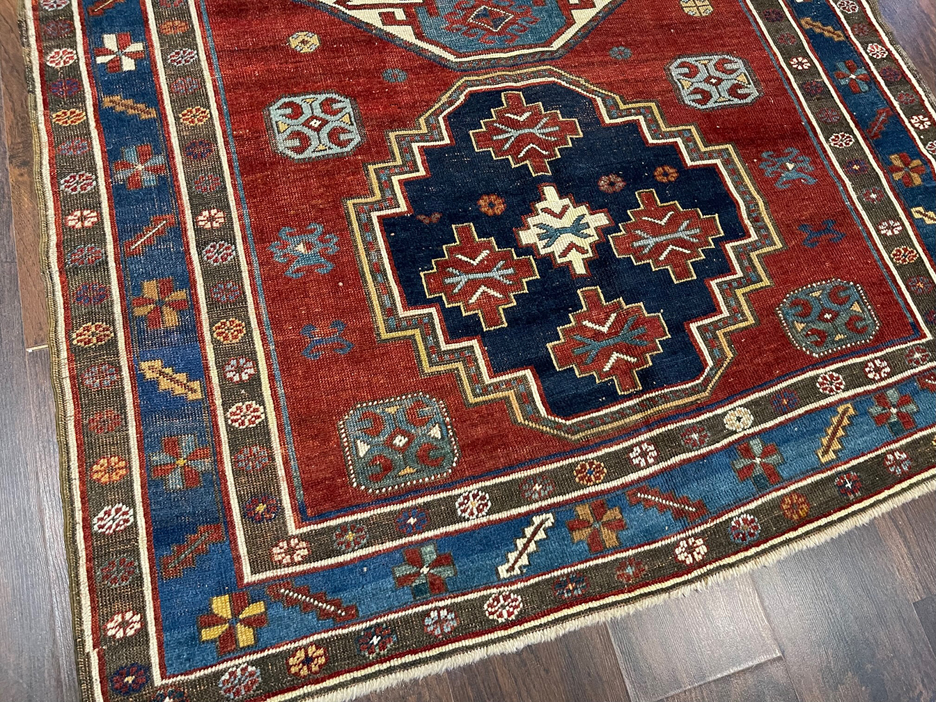 Antique kazak Rug - # 57215
