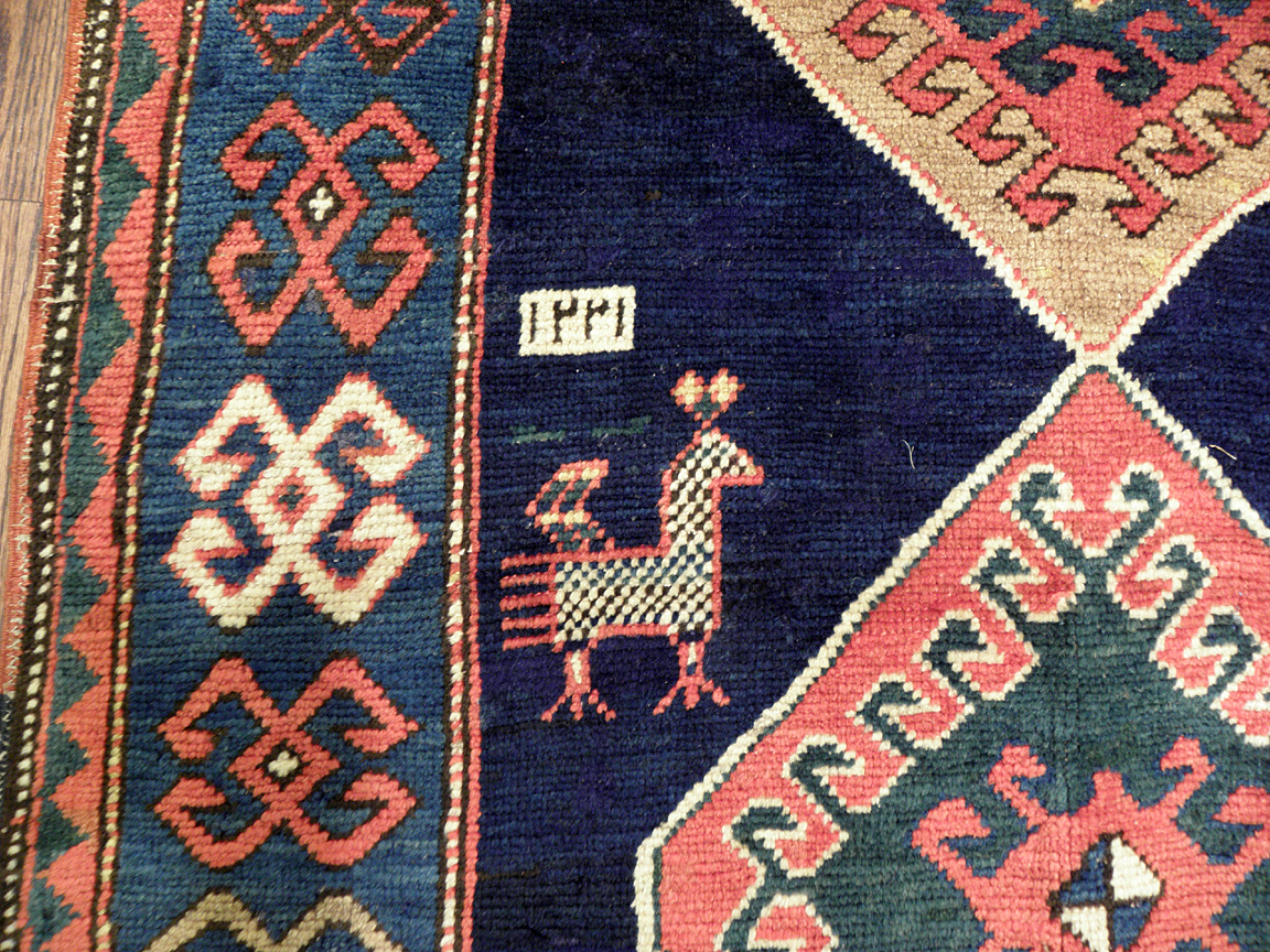 Antique kazak Rug - # 7205