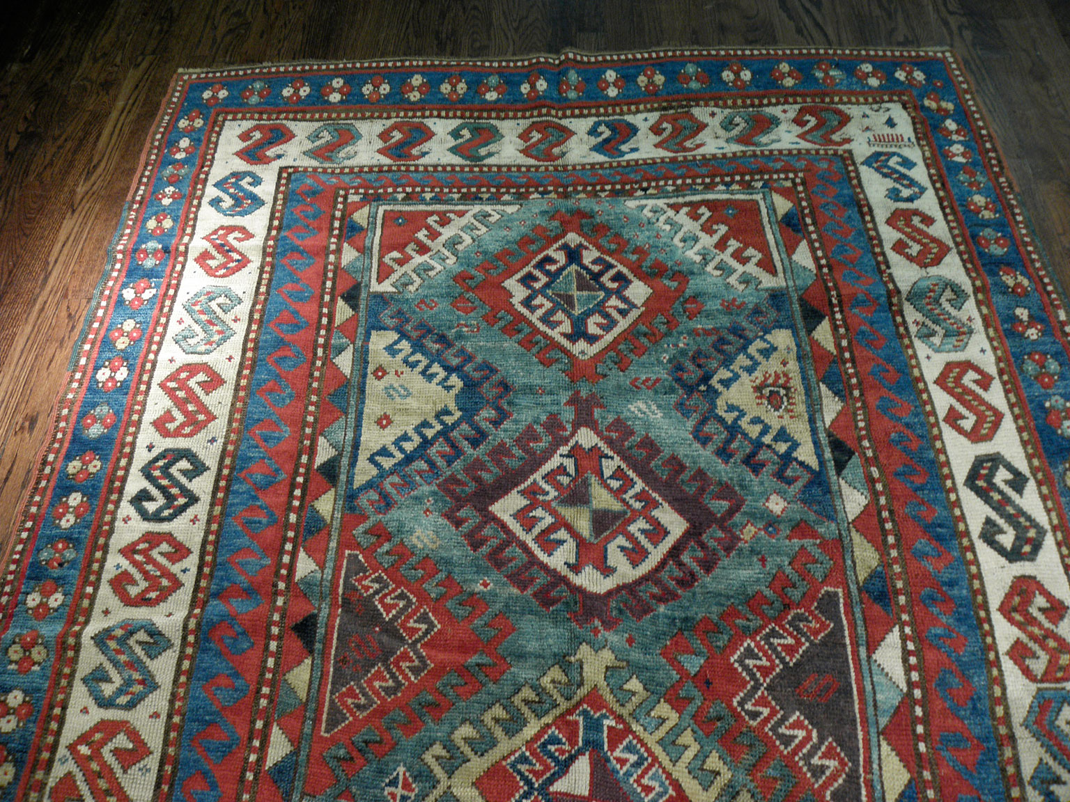 Antique kazak Rug - # 7343