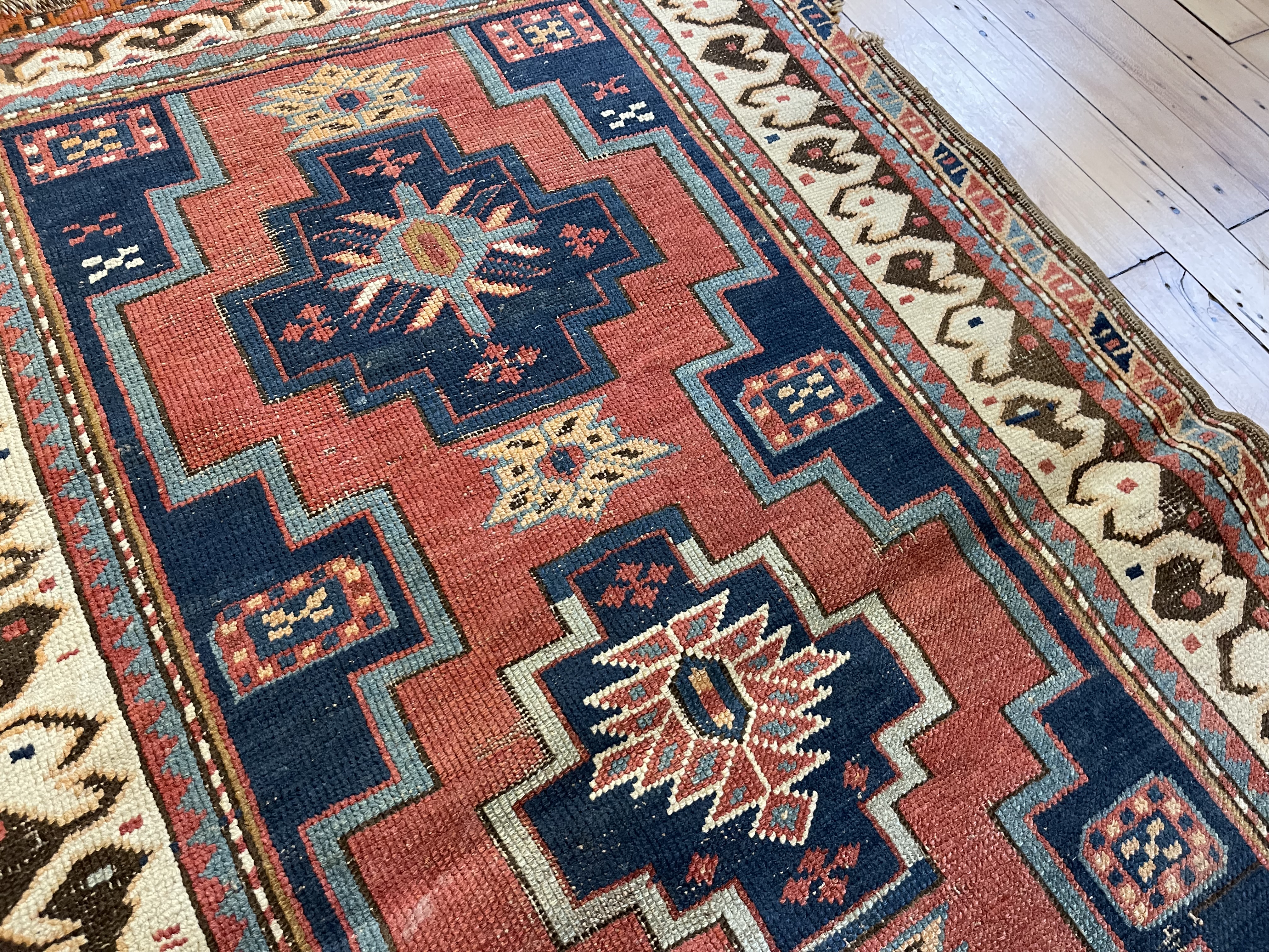 Antique kazak Rug - # 78084