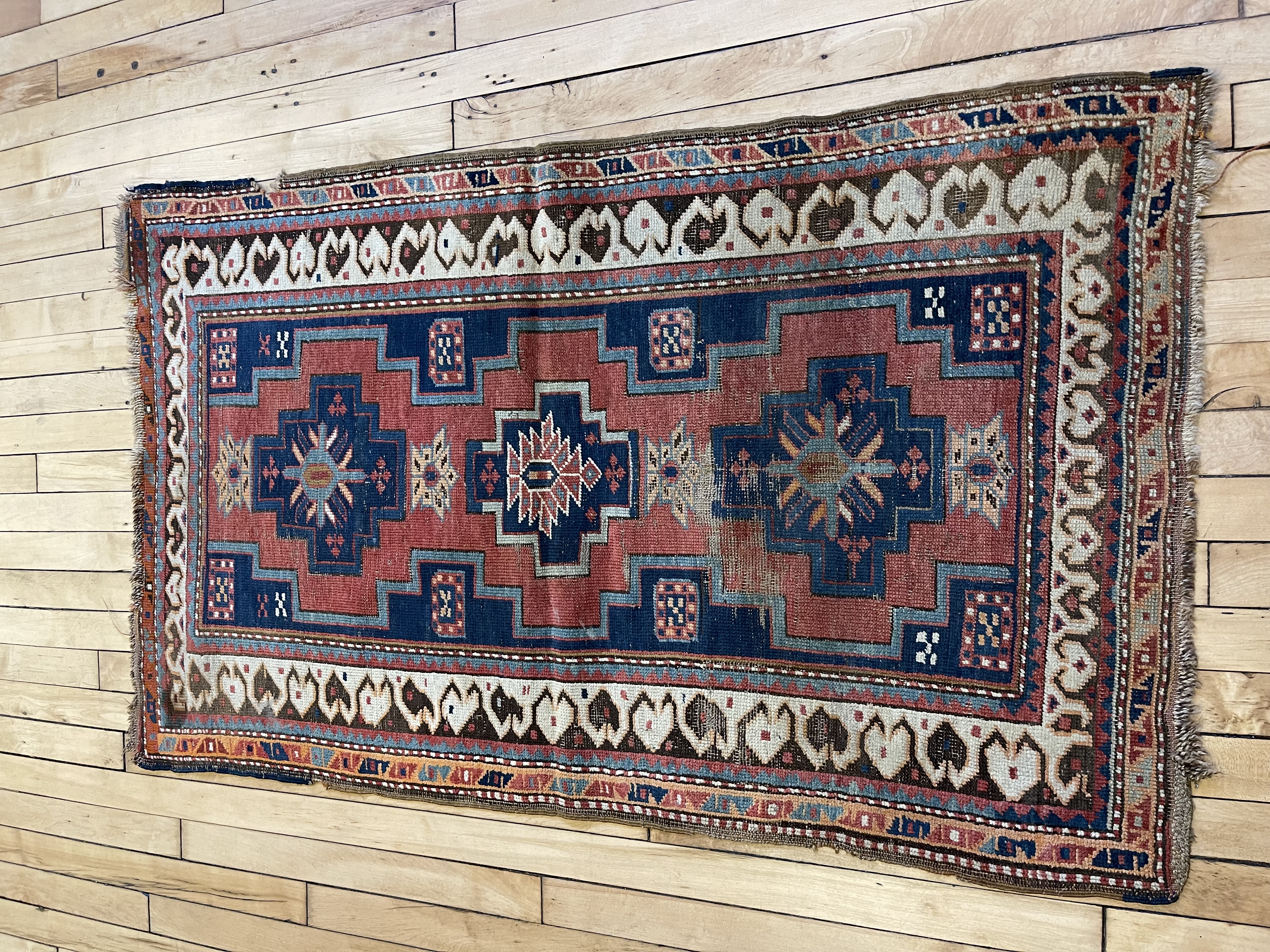 Antique kazak Rug - # 78084