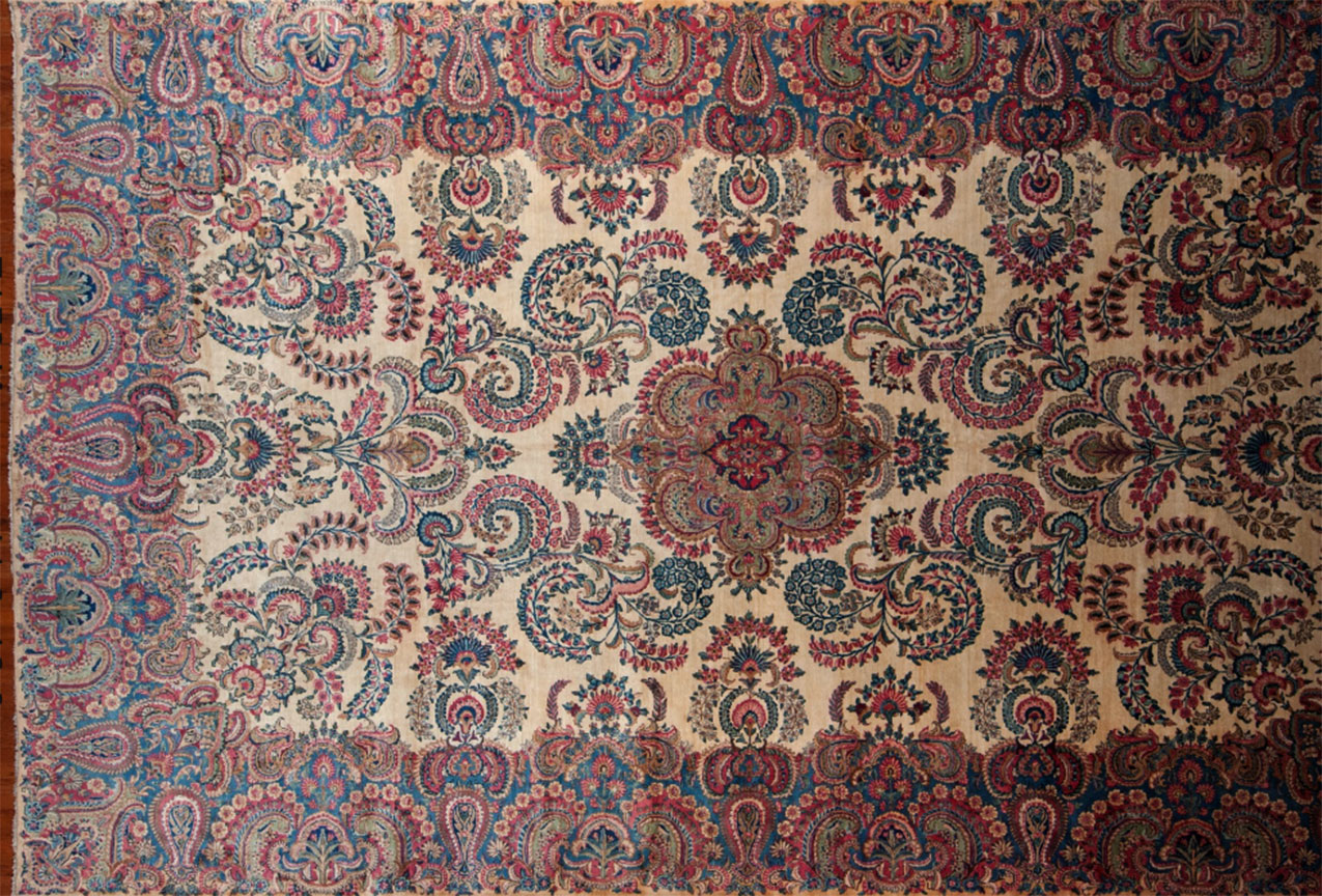 Antique kirman Carpet - # 52520