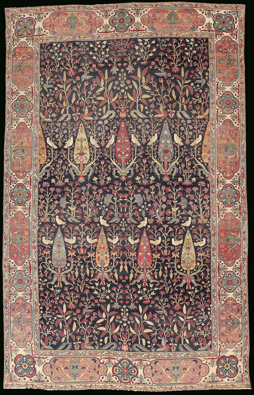 Antique kirman Carpet - # 7795