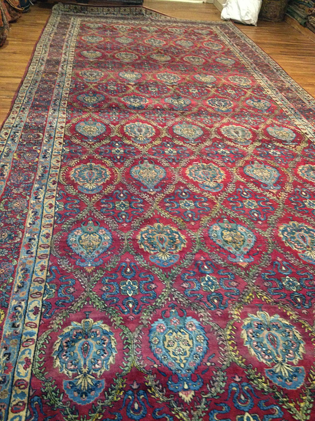 Antique kirman Carpet - # 8094