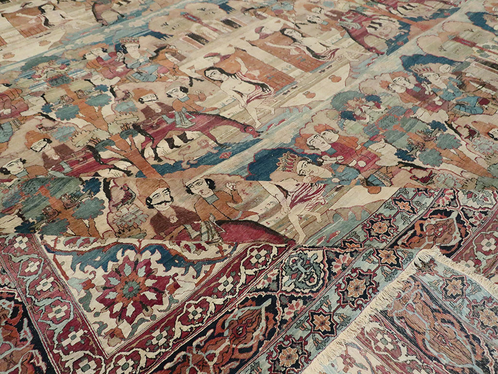 Antique kirman, lavar Carpet - # 56006
