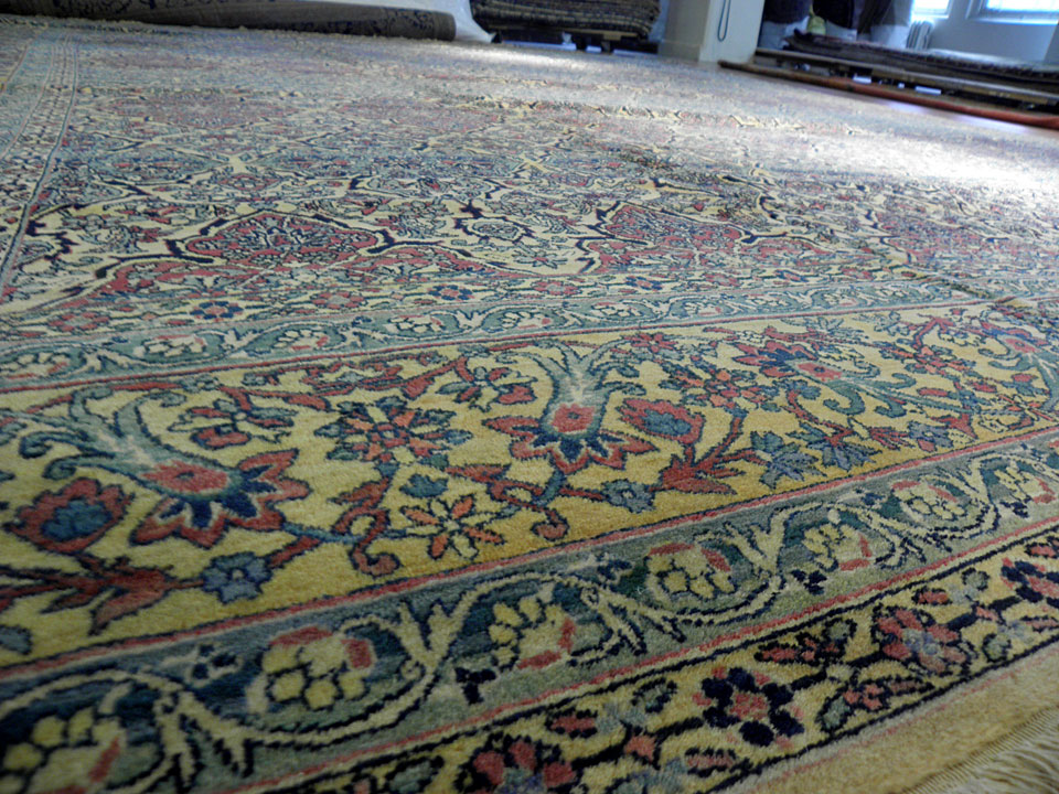 Antique kirman, lavar Carpet - # 7613
