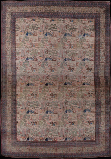 Antique kirman, lavar Carpet - # 7750