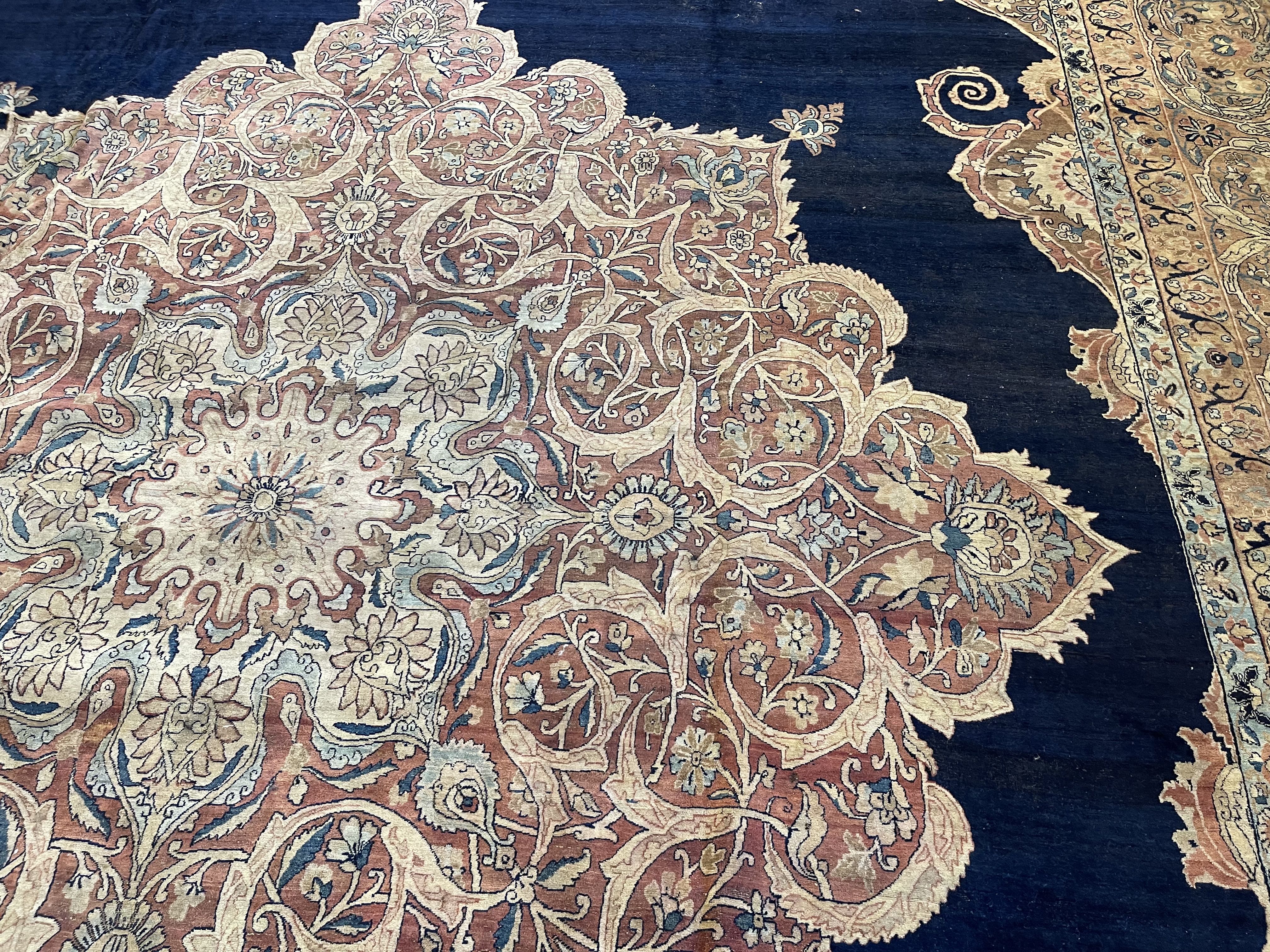 Antique kirman, lavar Carpet - # 78302