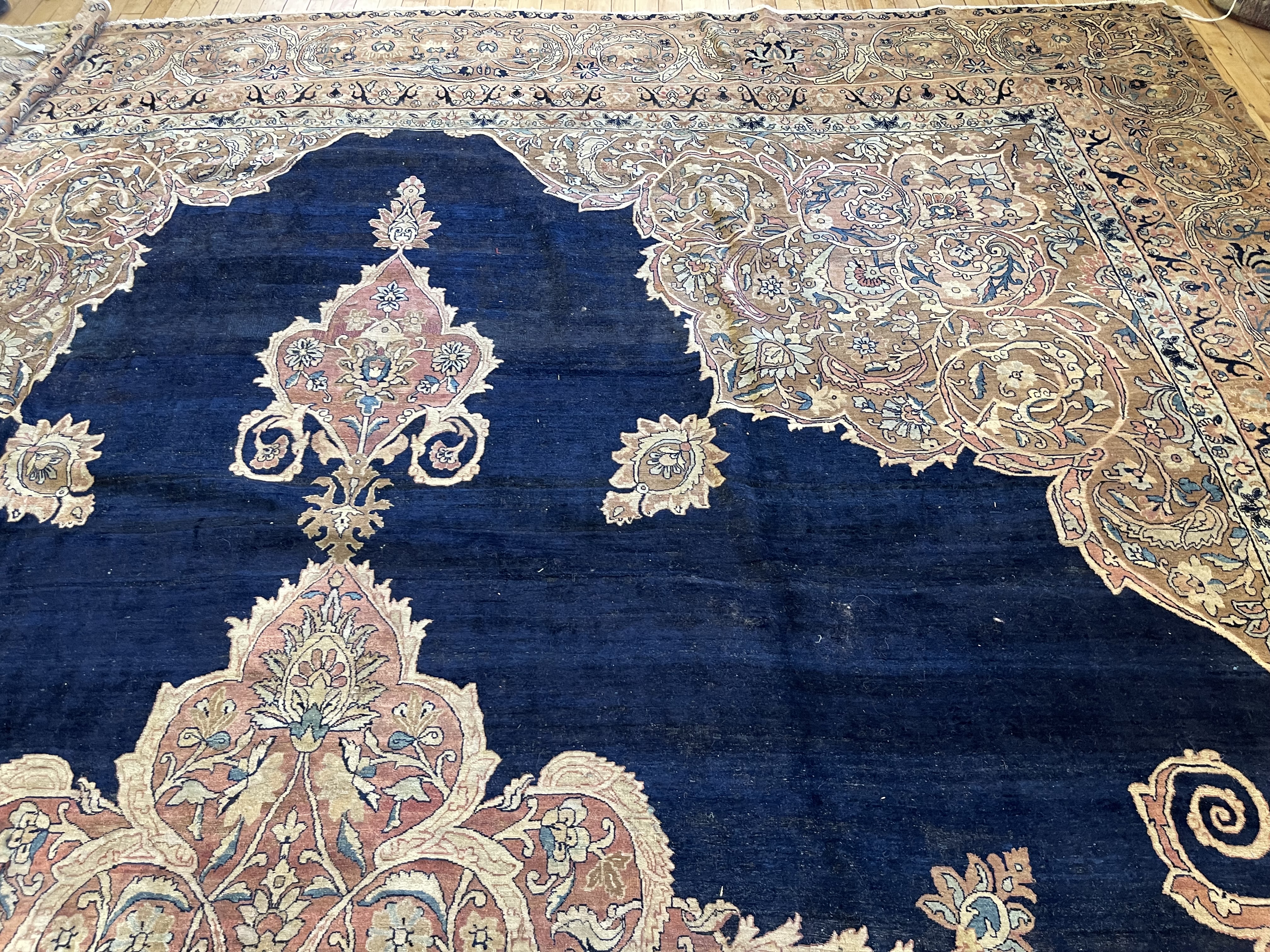 Antique kirman, lavar Carpet - # 78302