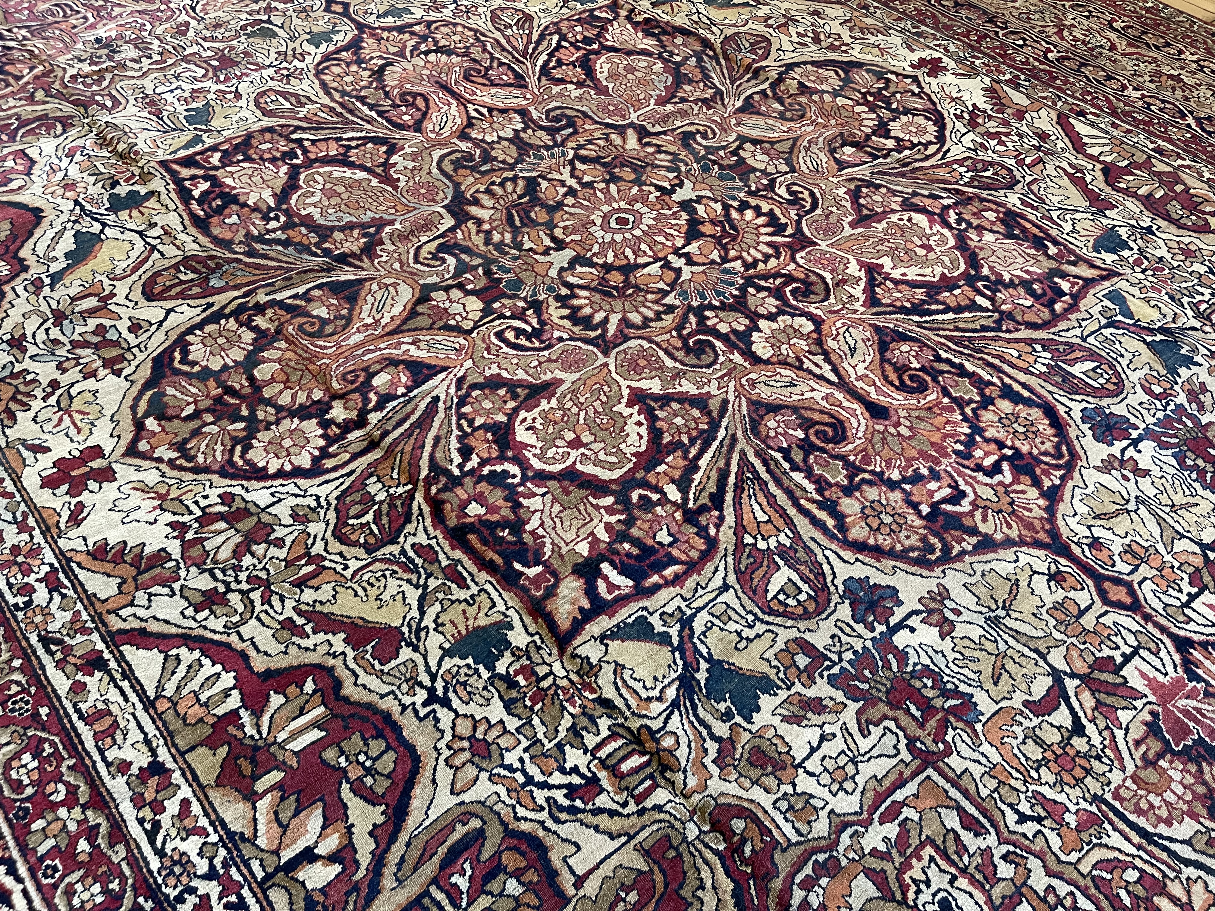 Antique kirman, lavar Carpet - # 78307