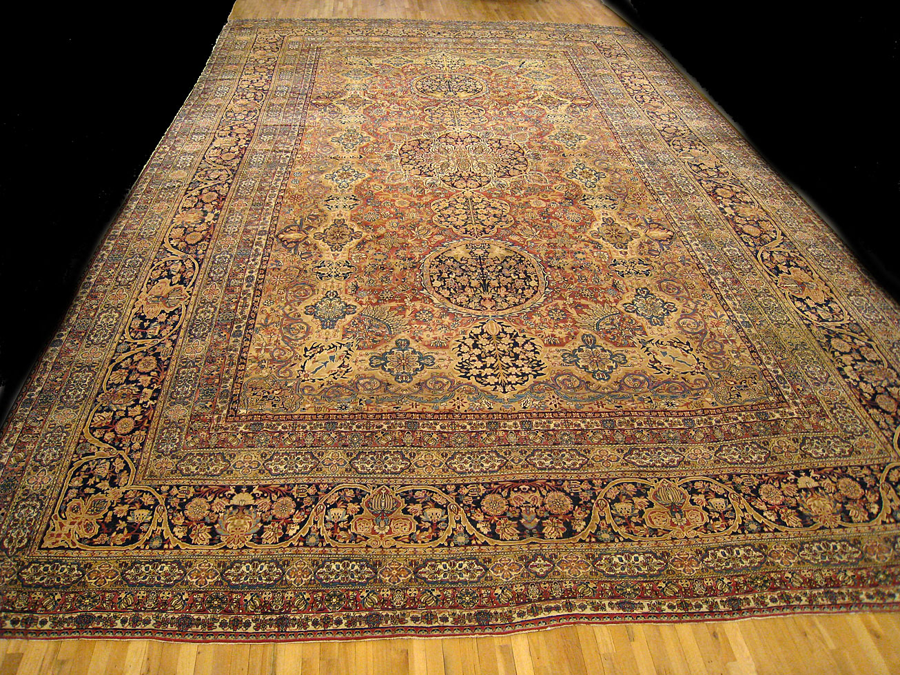 Antique kirman, lavar Carpet - # 8570
