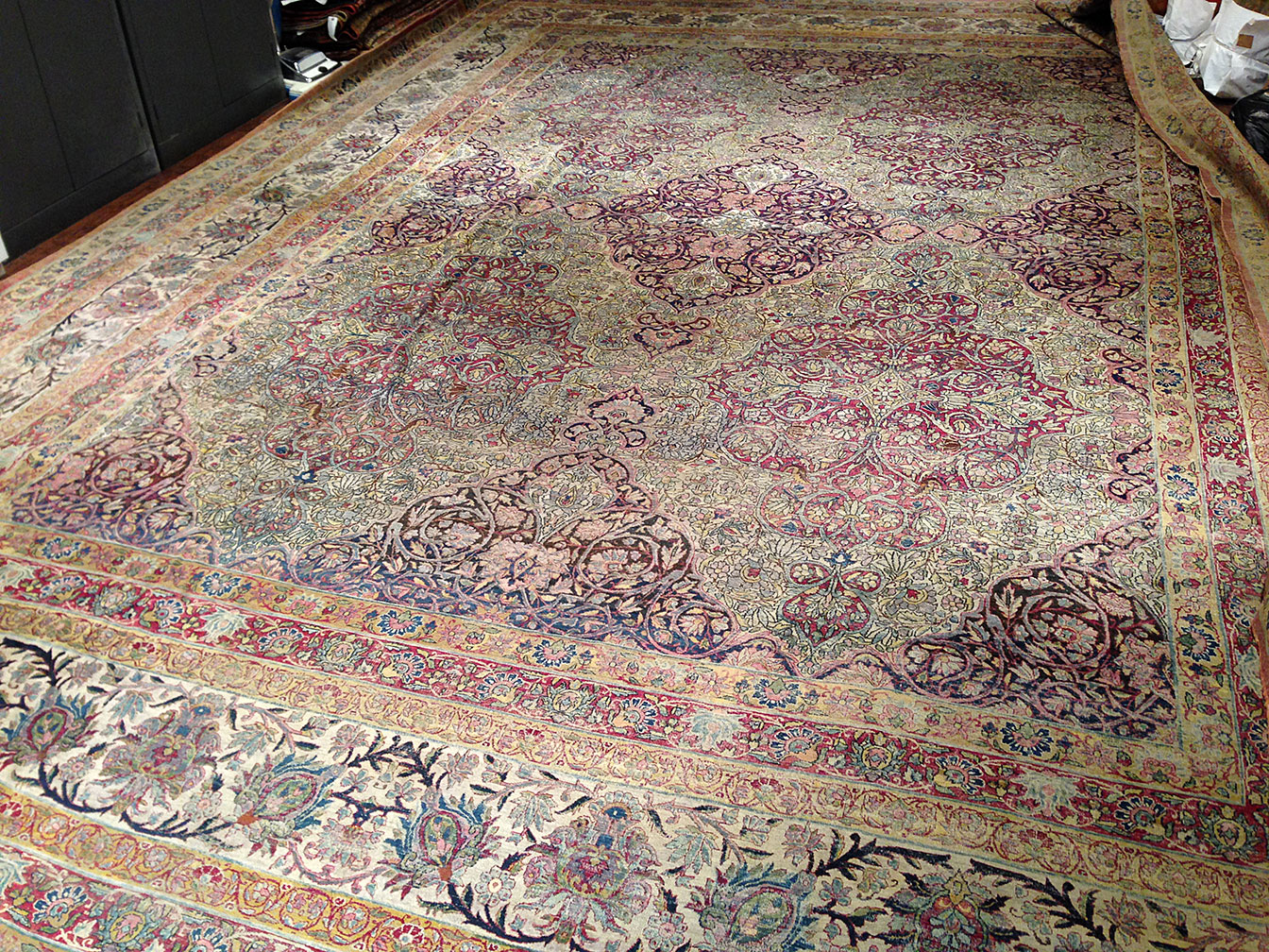 Antique kirman, lavar Carpet - # 9146