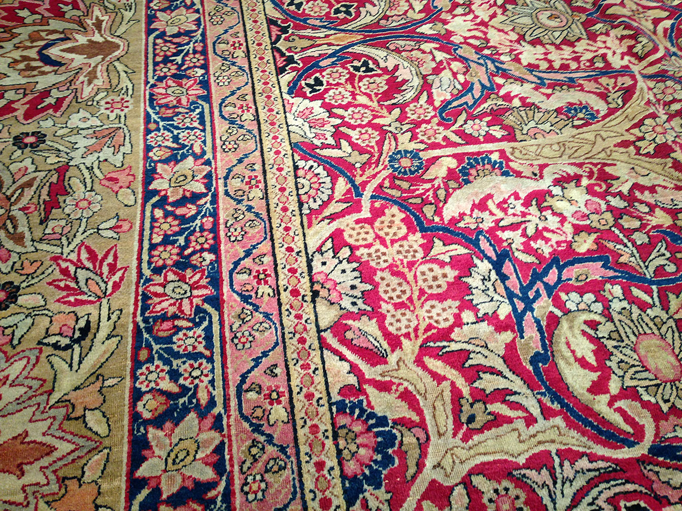 Antique kirman, lavar Carpet - # 9255