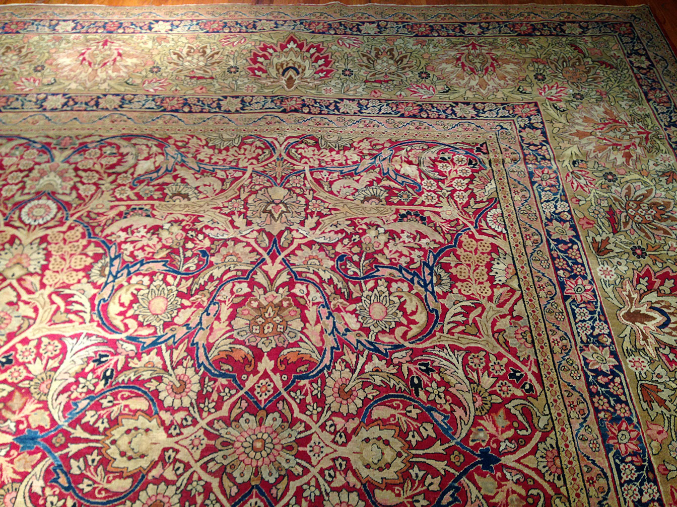 Antique kirman, lavar Carpet - # 9255