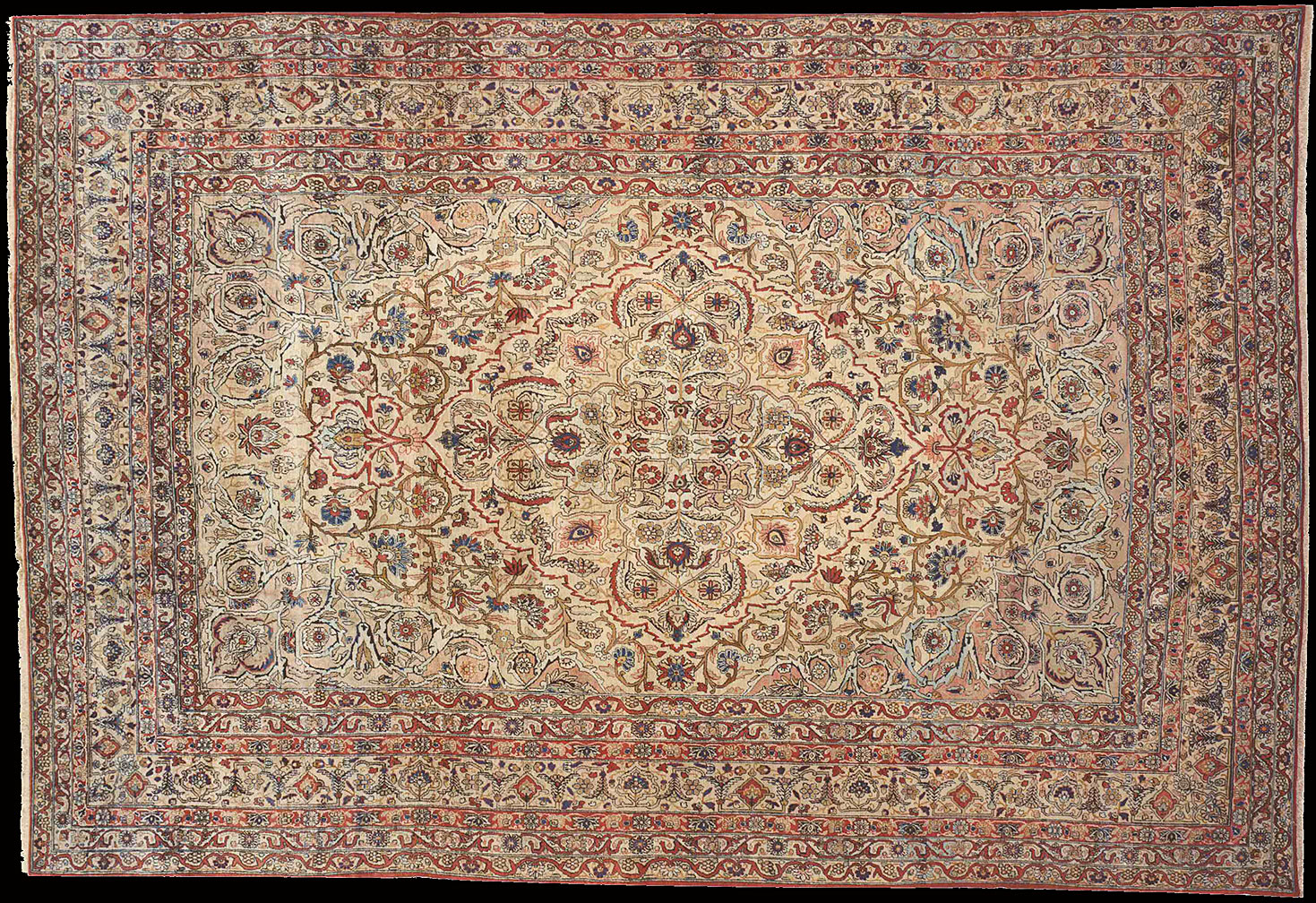 Antique kirman, lavar Carpet - # 9455