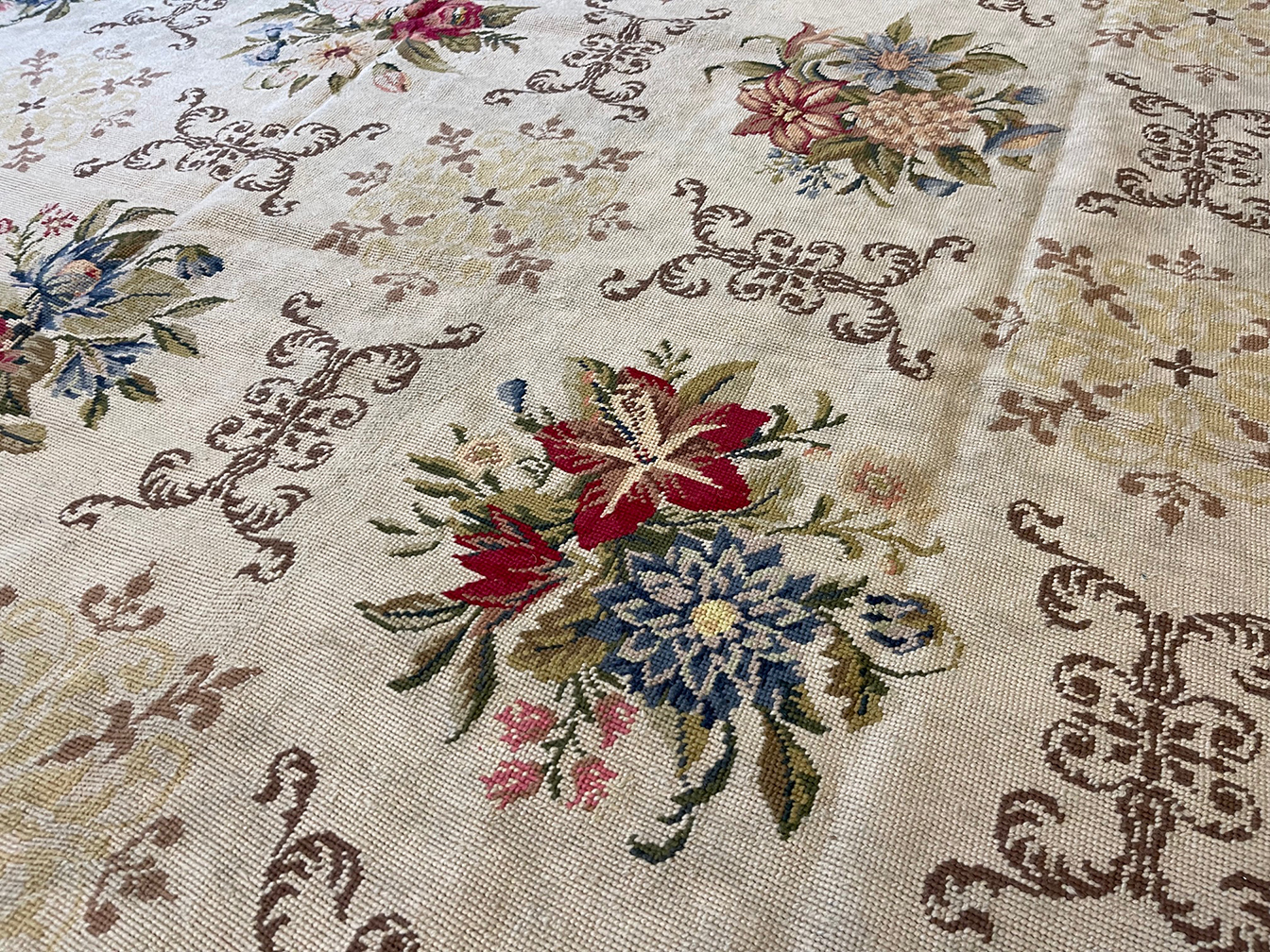 Antique needlepoint Carpet - # 57564