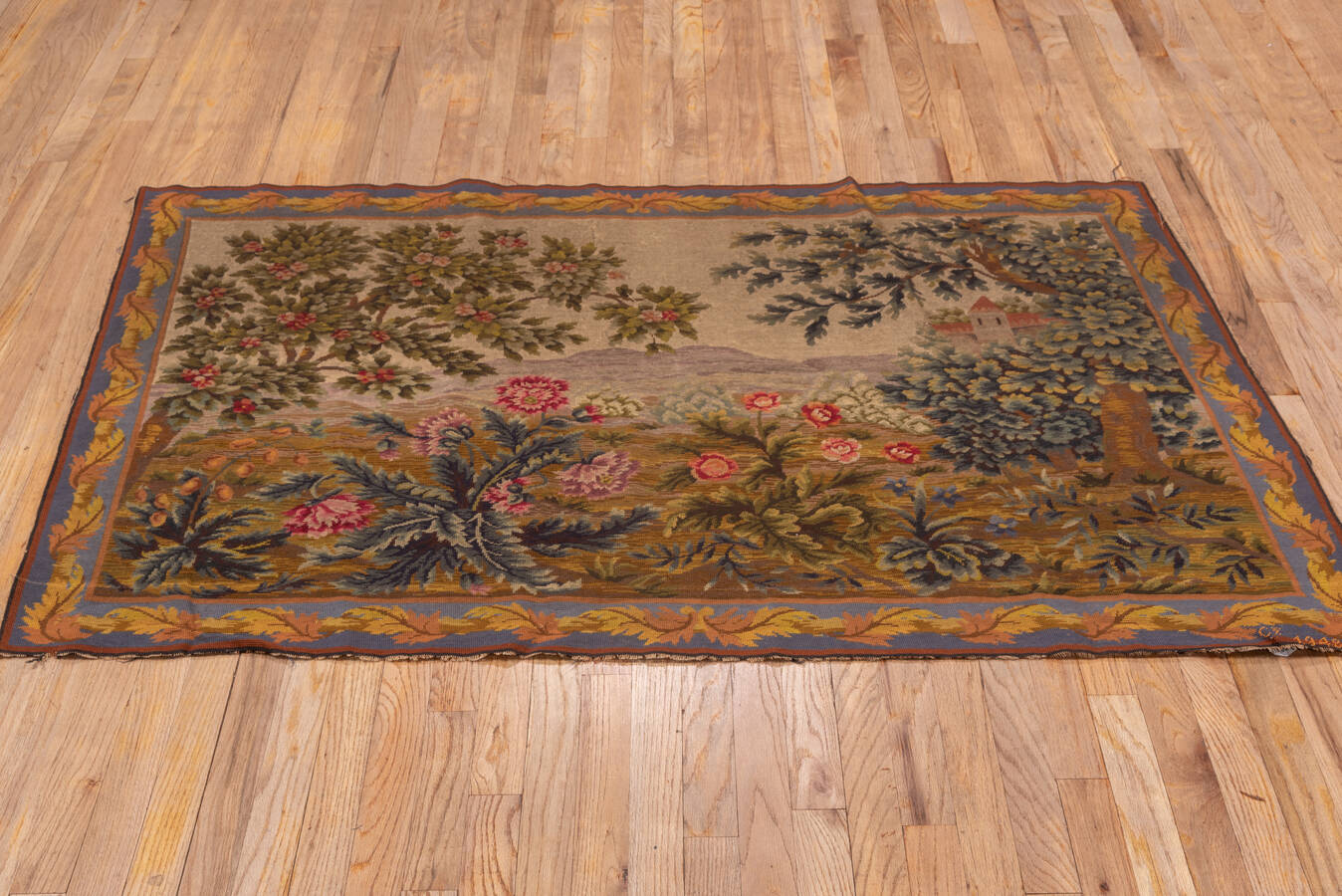 Antique needlepoint Rug - # 58182