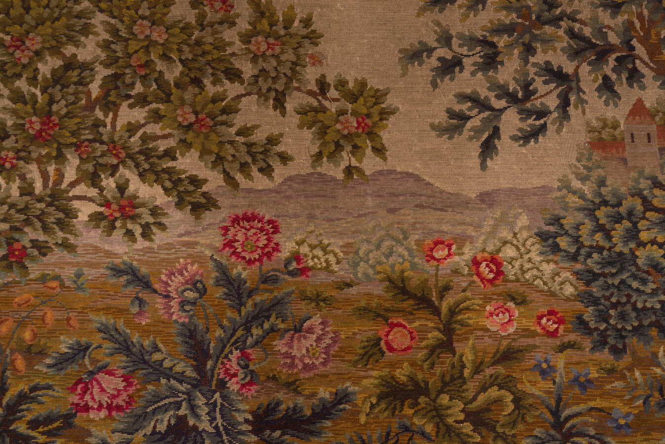 Antique needlepoint Rug - # 58182