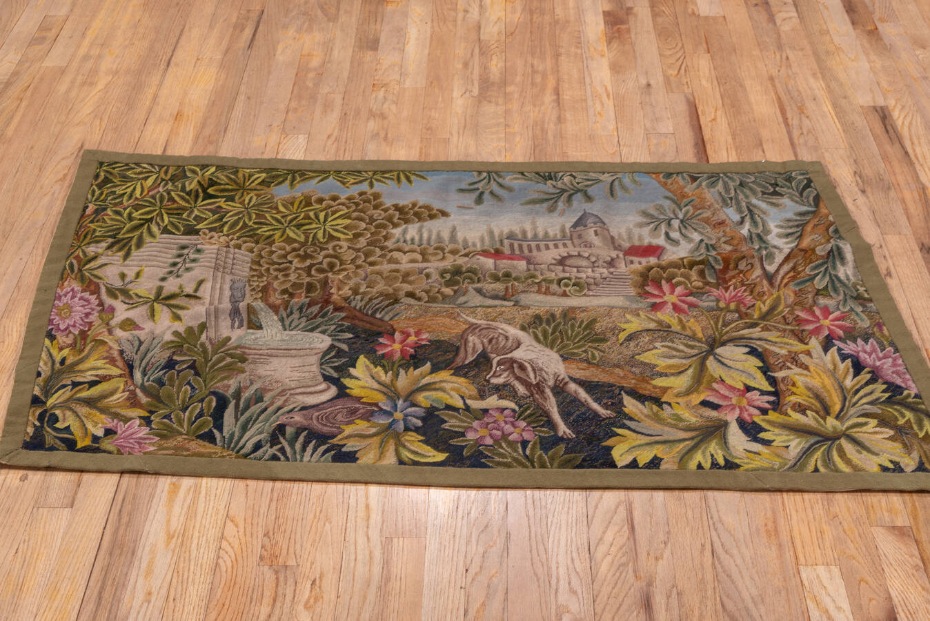Antique needlepoint Rug - # 58186