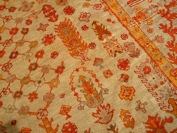 Antique oushak, angora Carpet - # 3042