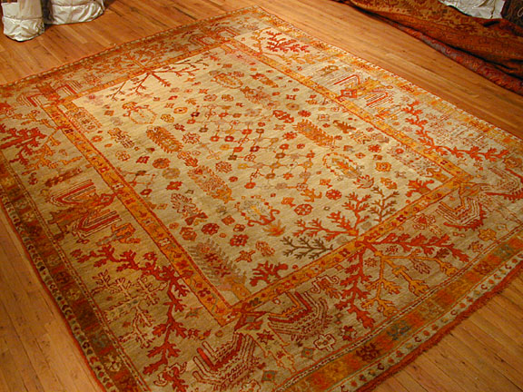 Antique oushak, angora Carpet - # 3042
