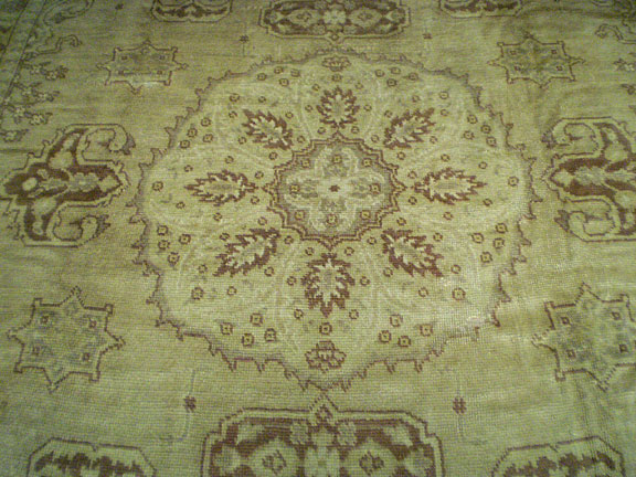 Antique oushak, angora Carpet - # 5633