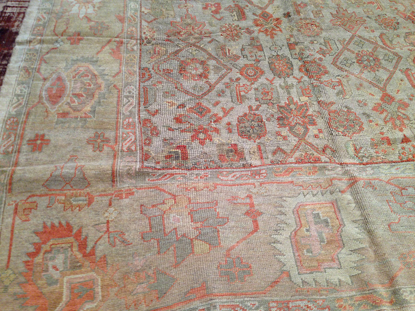 Antique oushak Carpet - # 11262