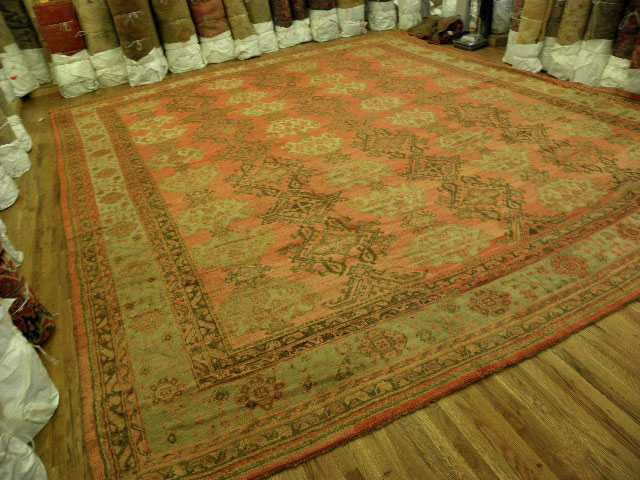 Antique oushak Carpet - # 1956