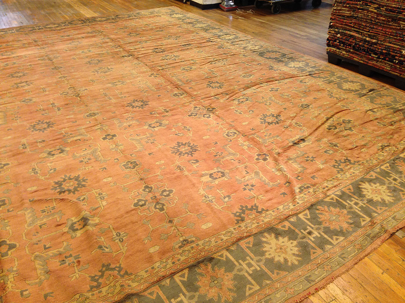 Antique oushak Carpet - # 50299