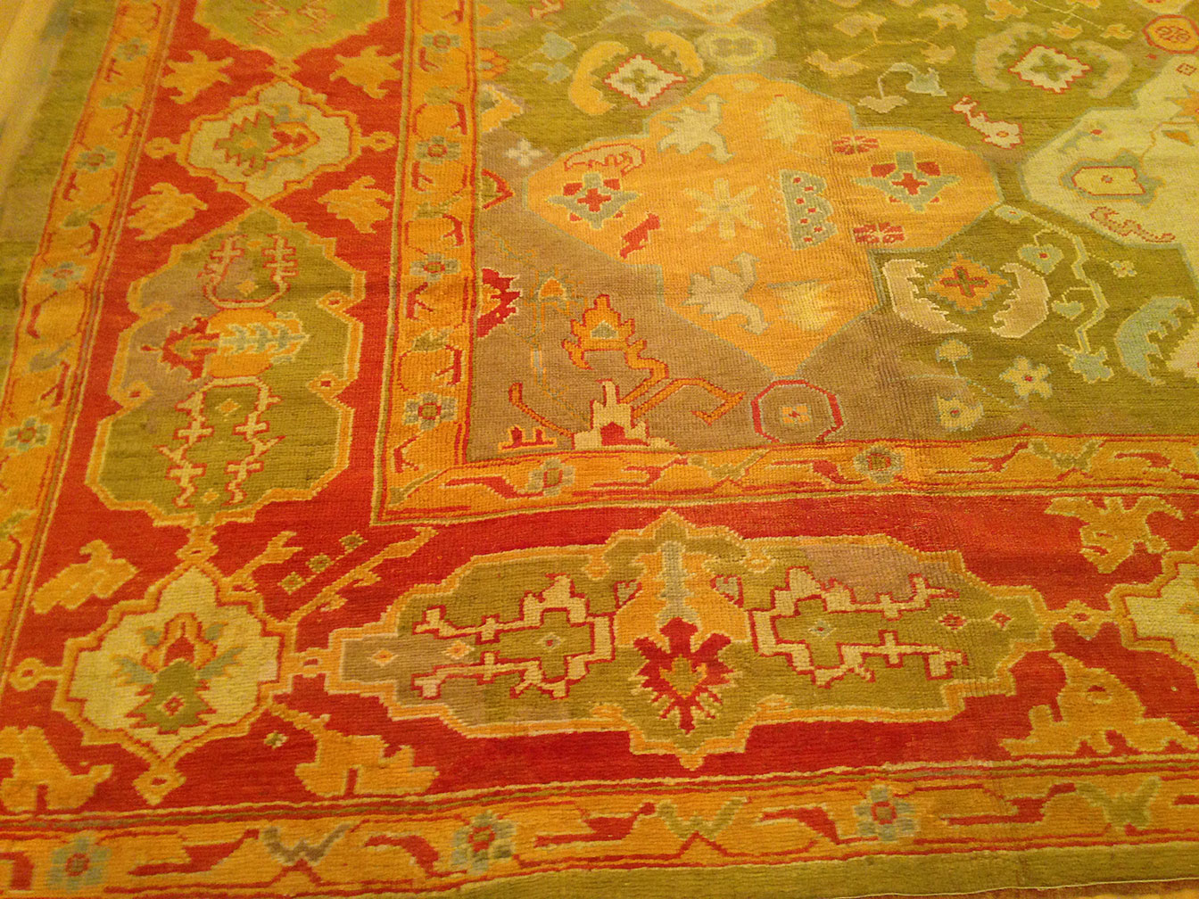 Antique oushak Carpet - # 50337