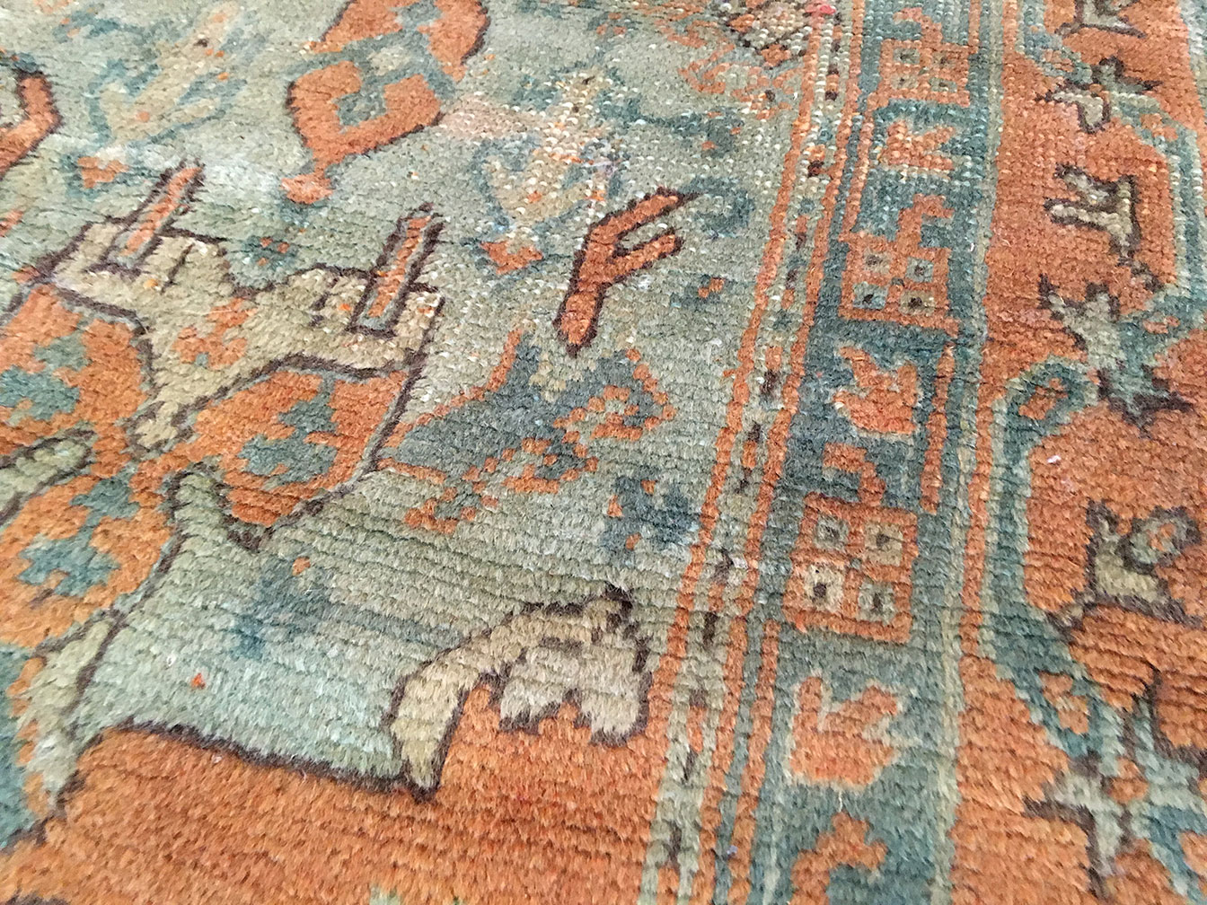 Antique oushak Carpet - # 51406