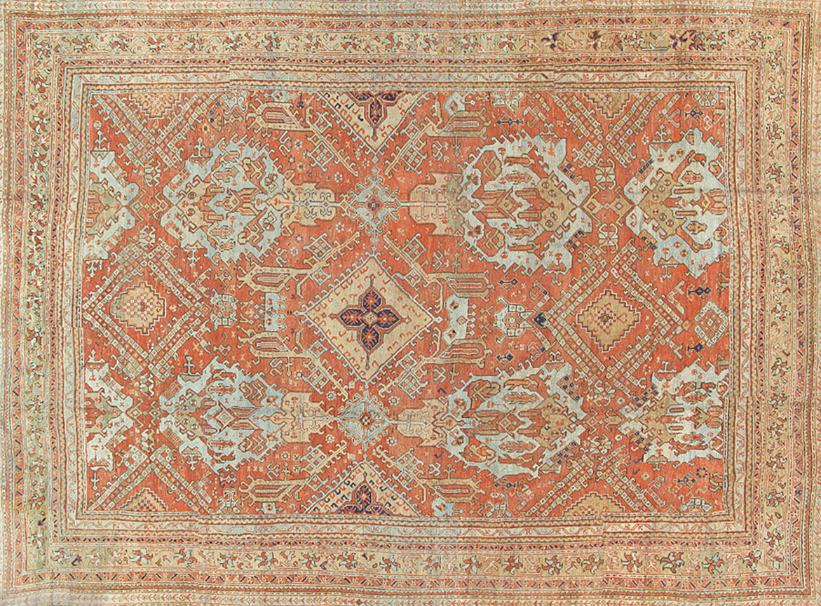 Antique oushak Carpet - # 51793