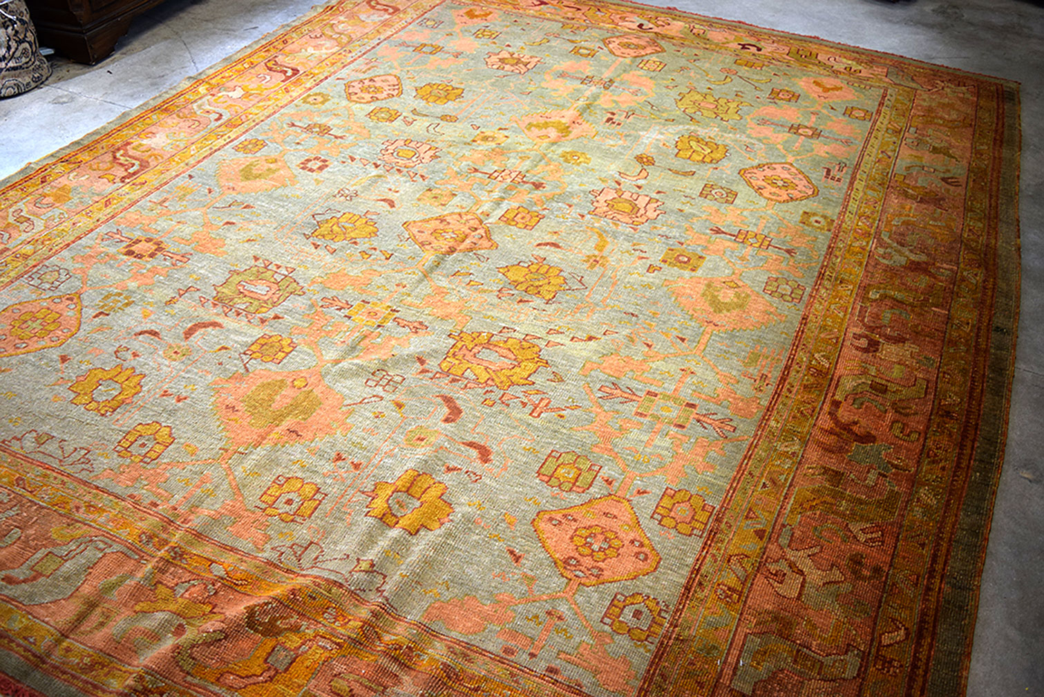 Antique oushak Carpet - # 52475