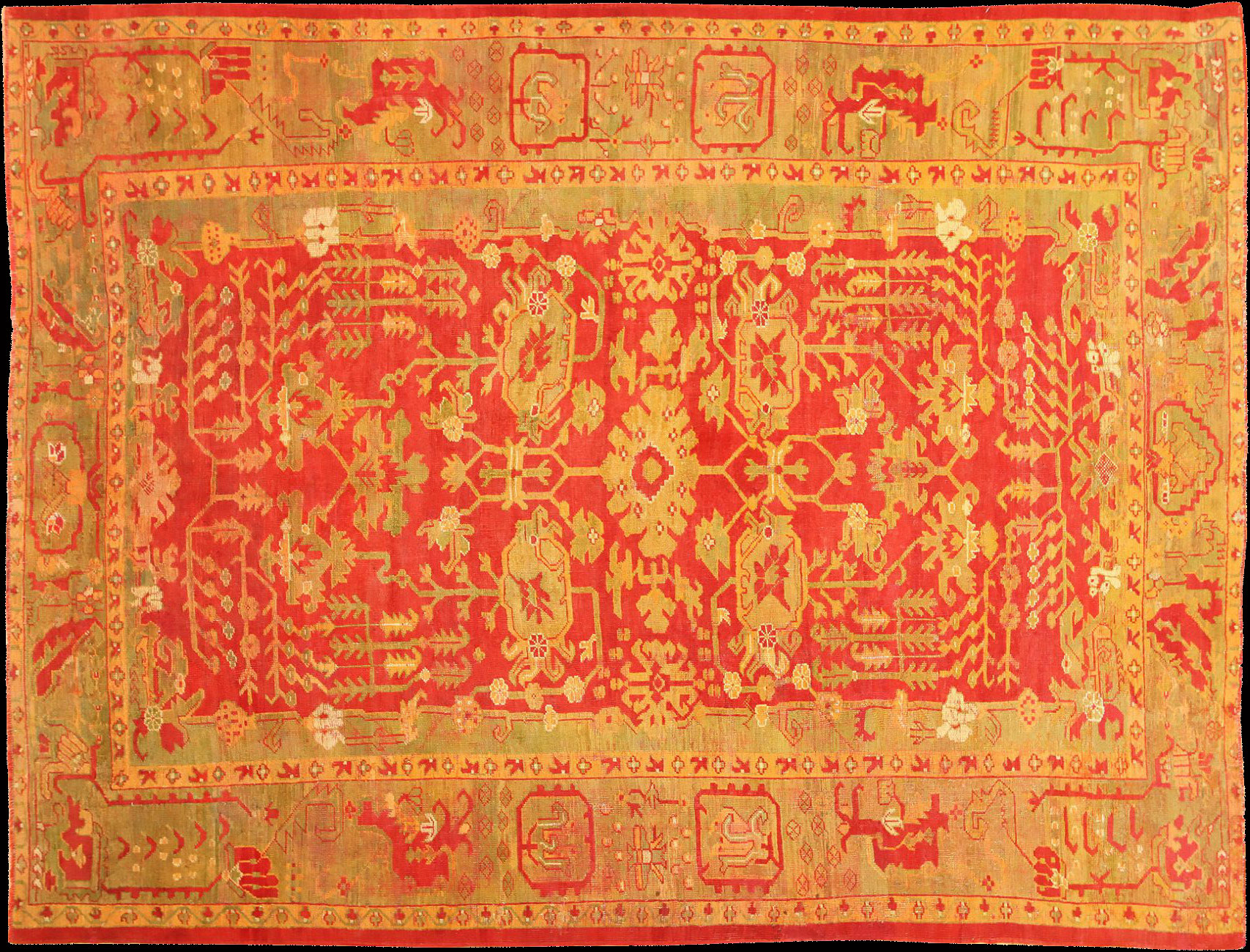 Antique oushak Carpet - # 53054