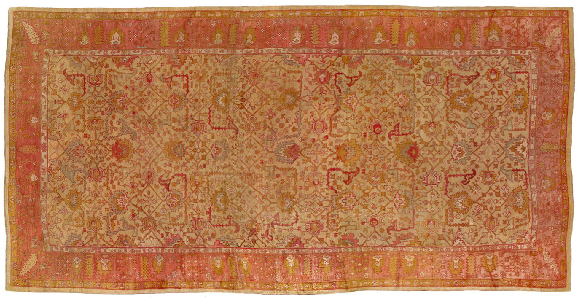 Antique oushak Carpet - # 53477