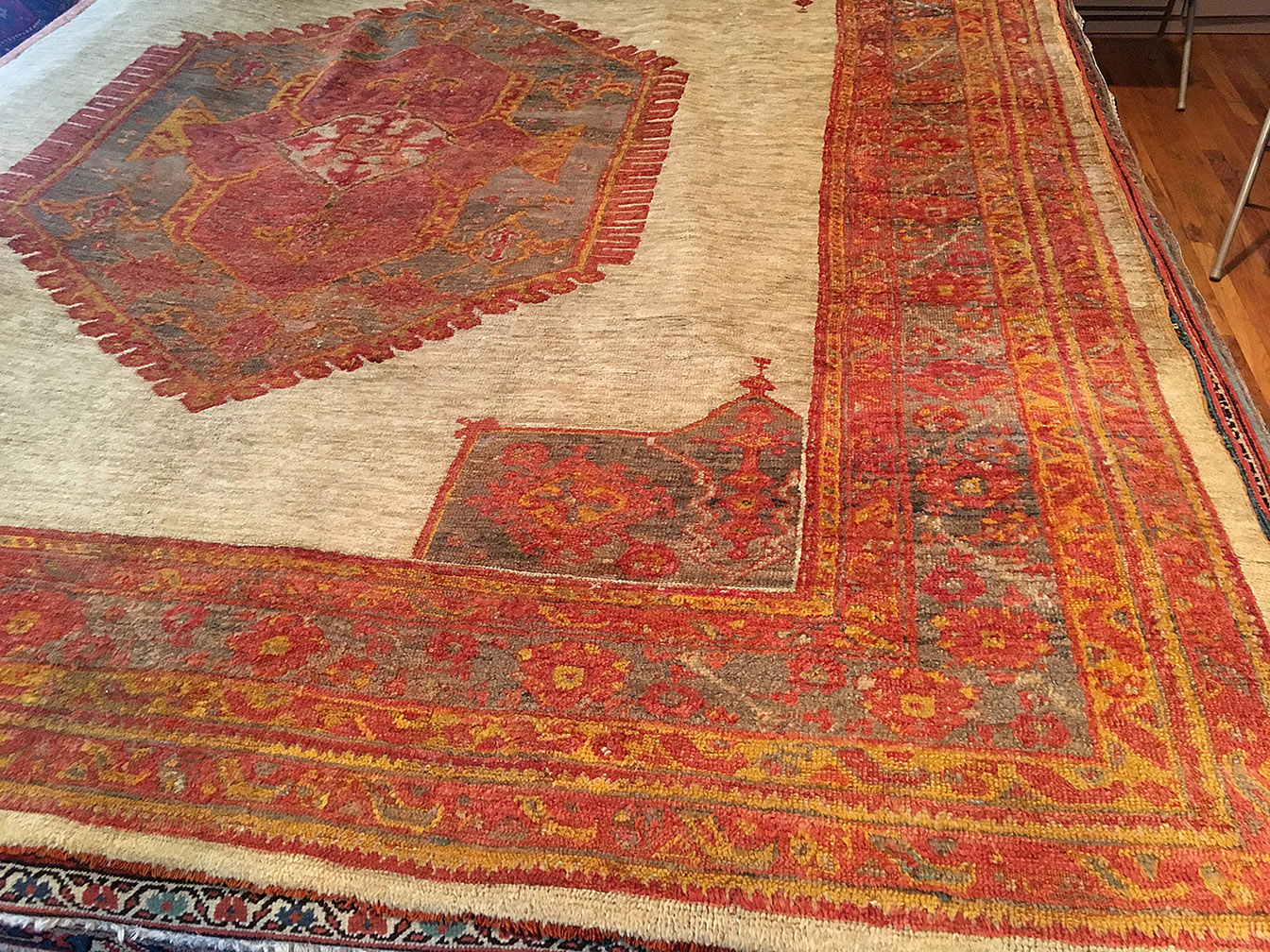 Antique oushak Carpet - # 54309