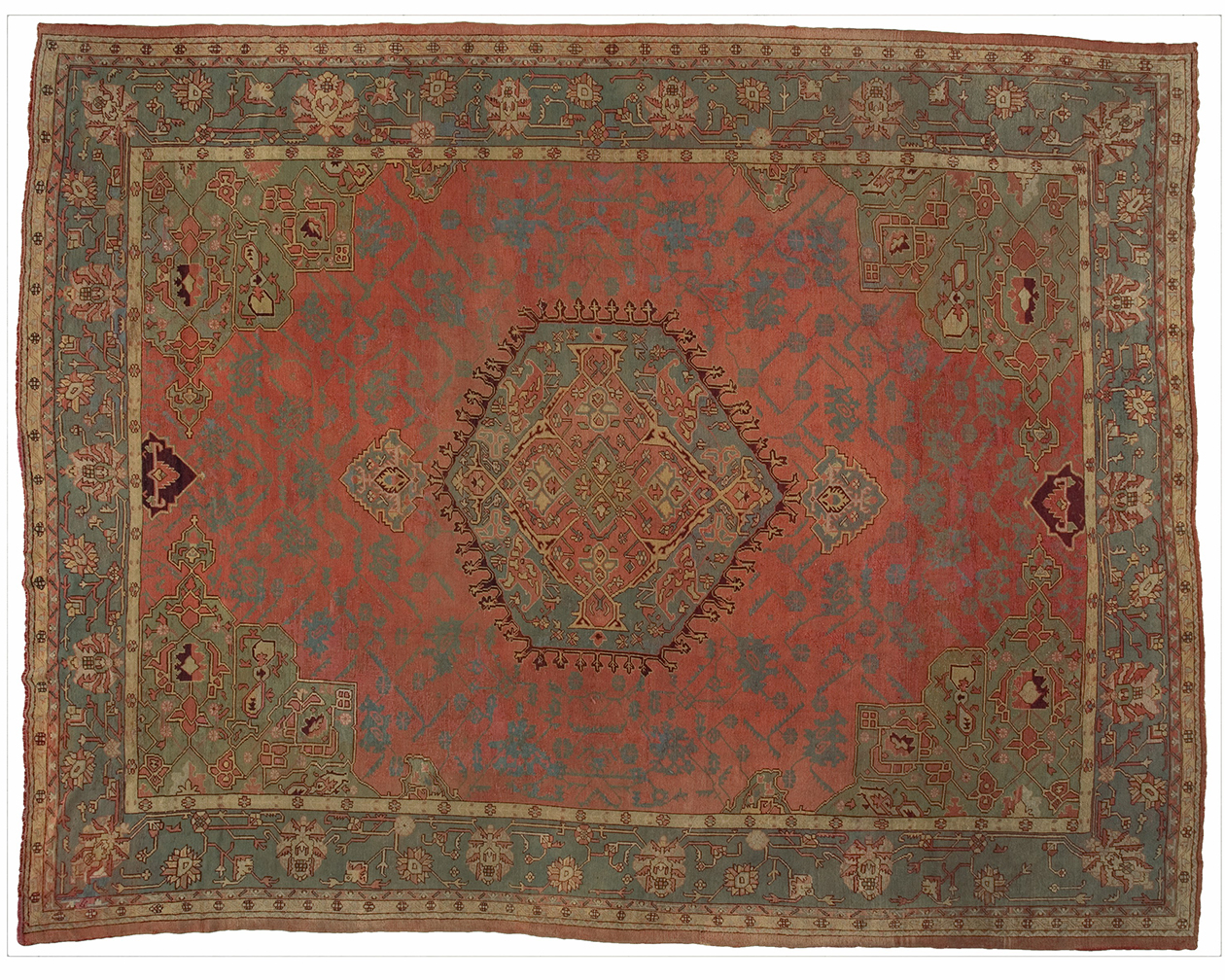 Antique oushak Carpet - # 55828