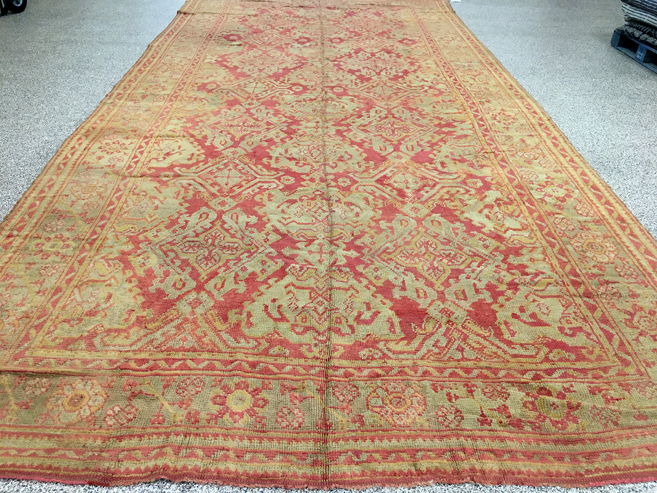 Antique oushak Carpet - # 56548