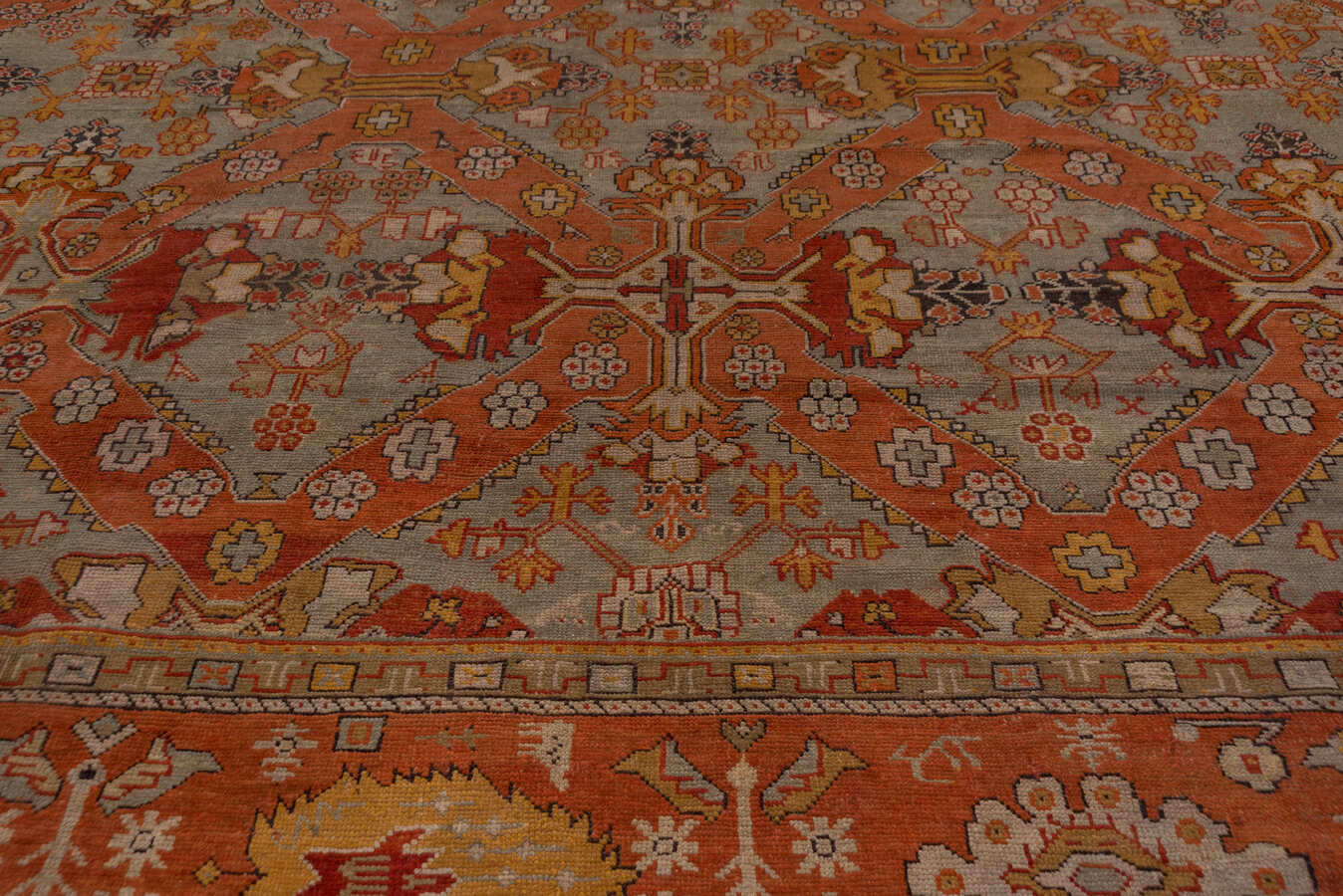Antique oushak Carpet - # 57330