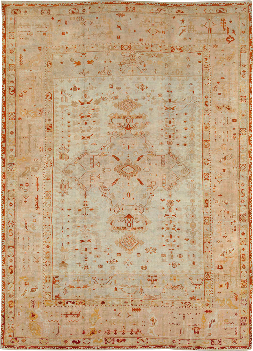 Antique oushak Carpet - # 58066